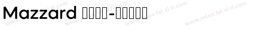 Mazzard 字体下载字体转换